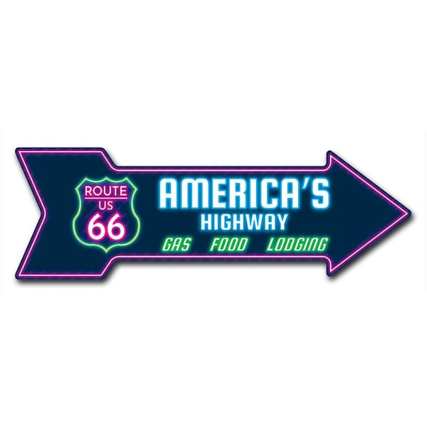 66 Lodging Arrow Decal Funny Home Decor 24in Wide